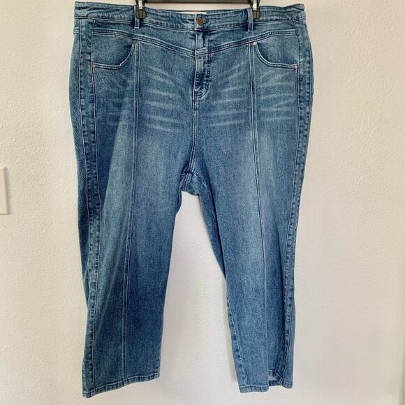 Soft Surroundings Stretch Medium Wash Cropped Jeans - Picture 1 of 12